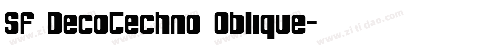 SF DecoTechno Oblique字体转换